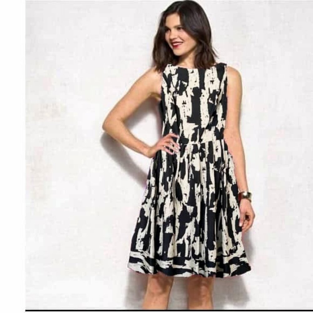 Carmen Marc Valvo Silk Dress Sleeveless